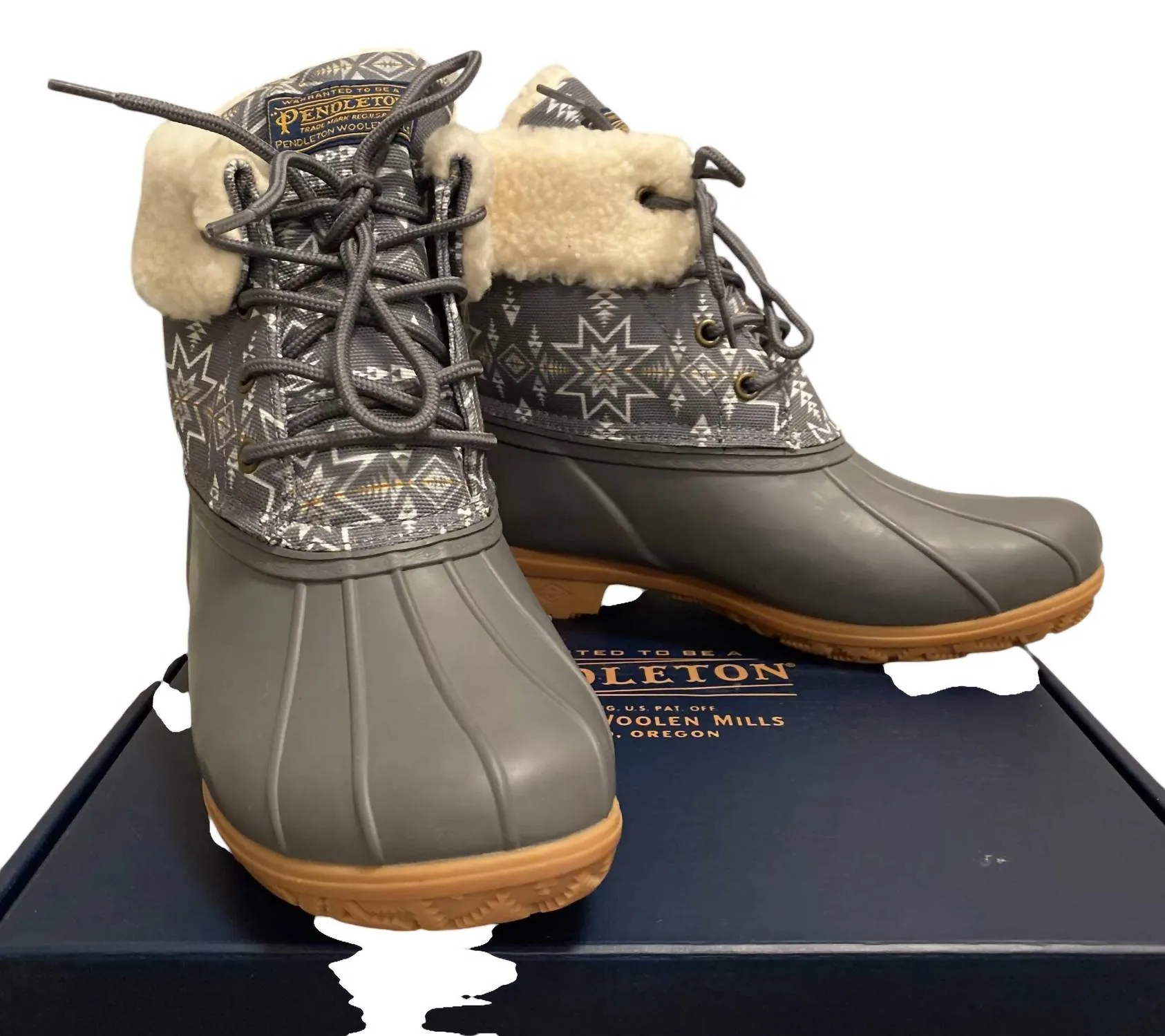 Women’S Classic Plains Star Duck Winter Boots In Gray