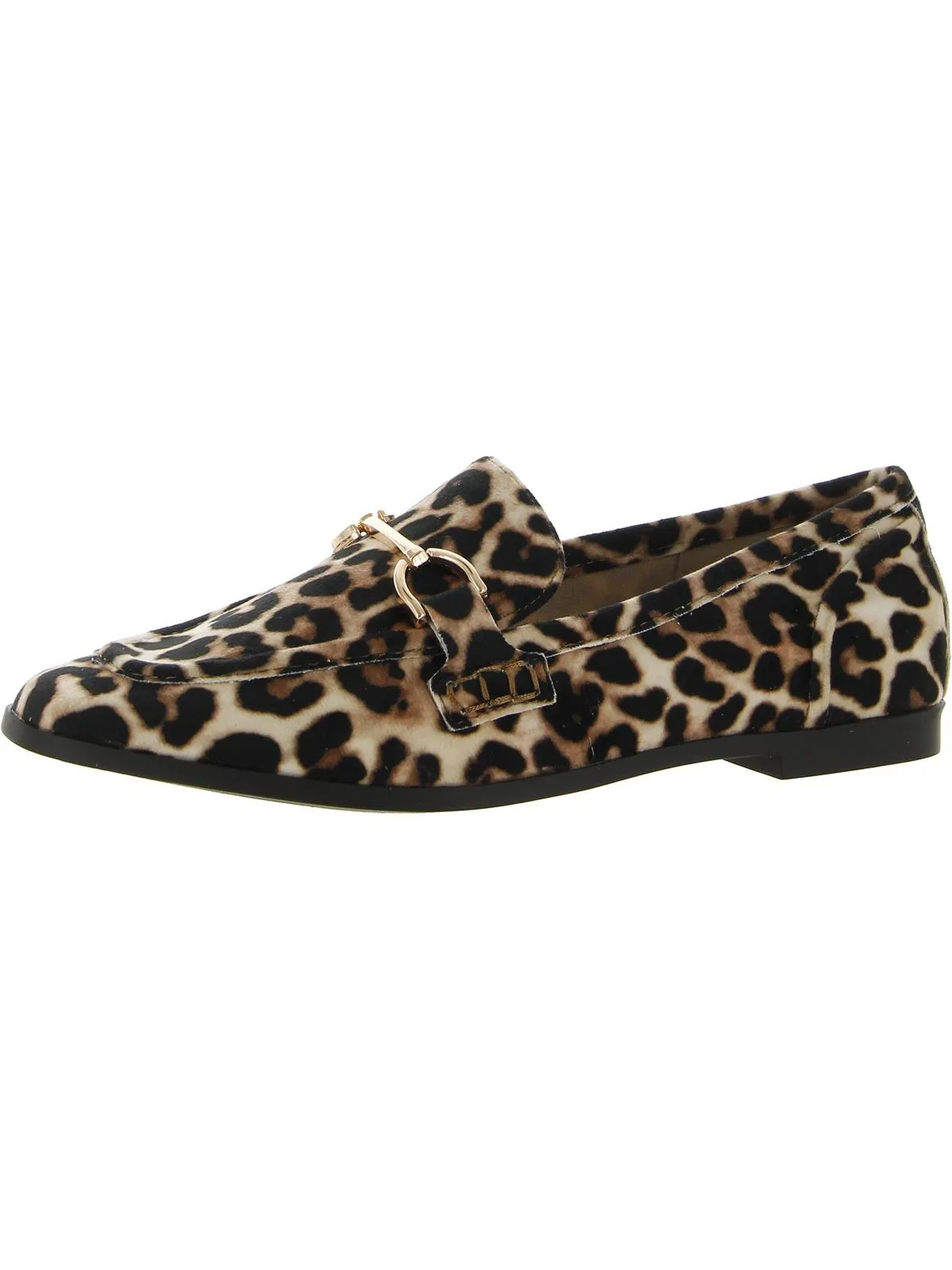 Womens Cushioned Footbed Horsebit Loafers