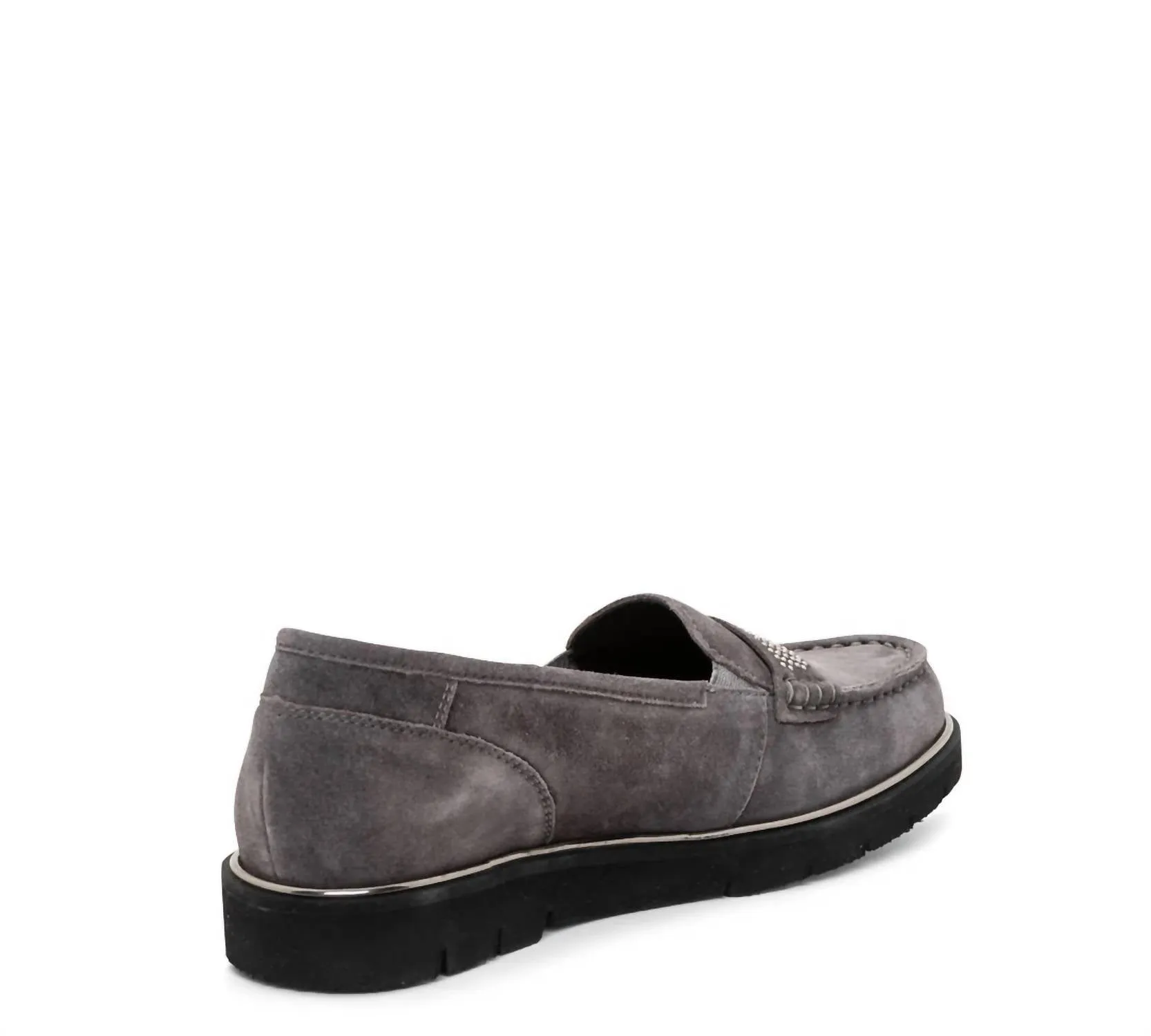 Women's Daffodil Rhinestone Keeper Wedge Loafer In Steel