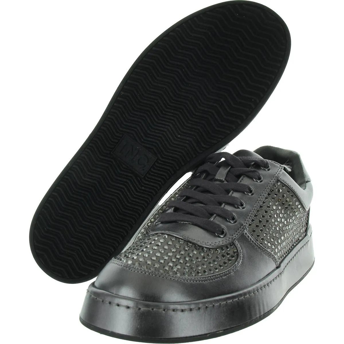 Womens Embellished Faux Leather Casual And Fashion Sneakers