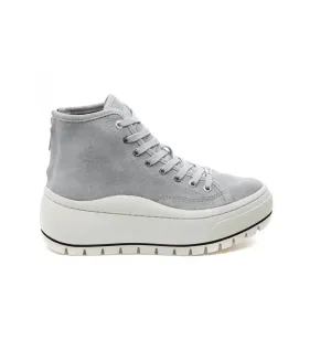 Women's Gracie Platform Sneaker In Light Grey Suede