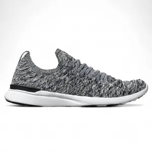 Women's Techloom Wave Running Shoes In Heather Grey/black/white