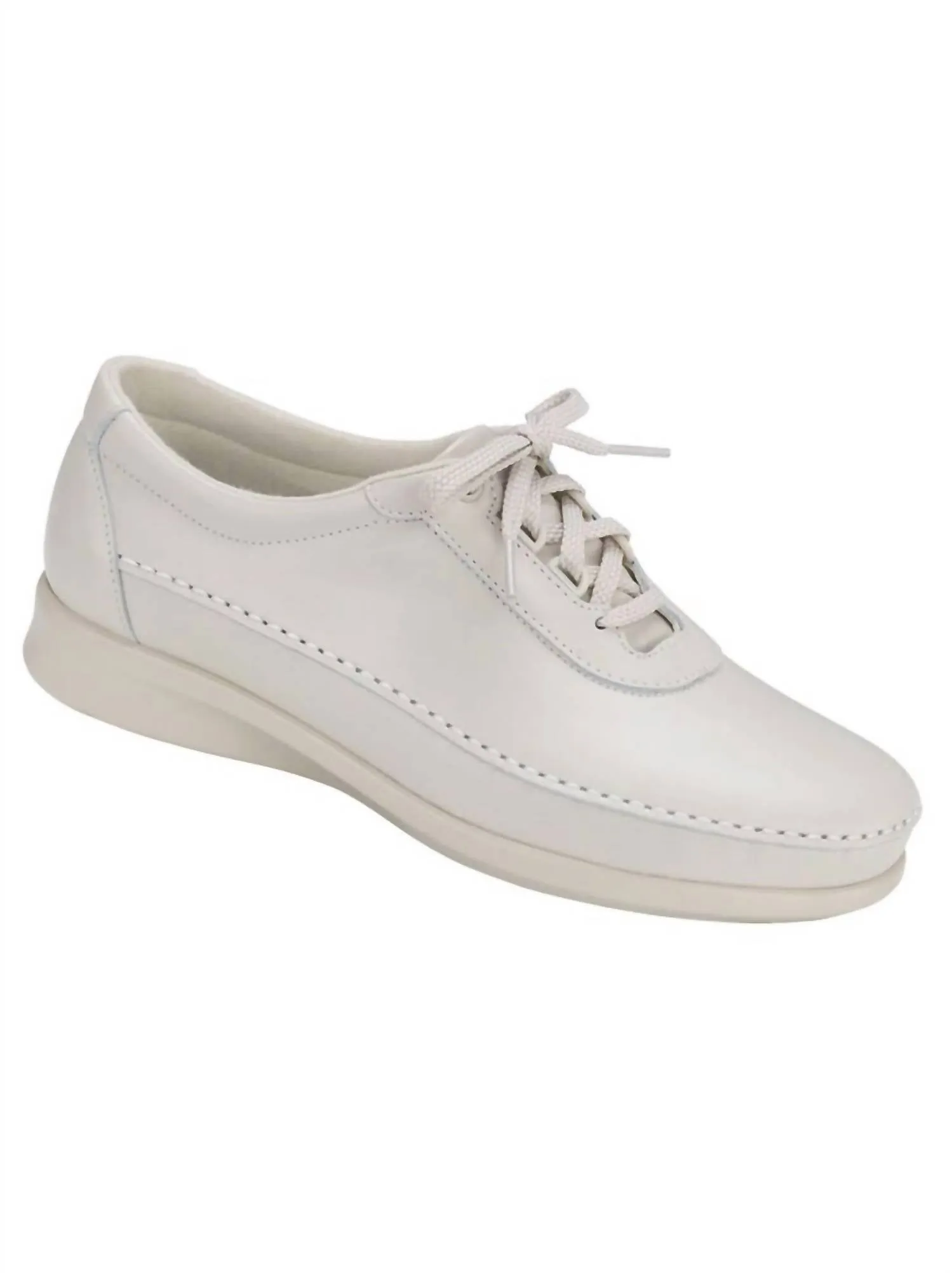 Women's Traveler Athletic Lace Up Shoe - Narrow In Bone