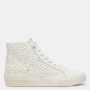 ZOHARA SNEAKERS WHITE PERFORATED LEATHER